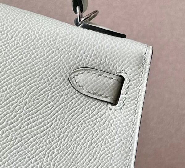 Hermes Mini Kelly Epsom OS Light Green Silver Hardware 19cm Full Handmade