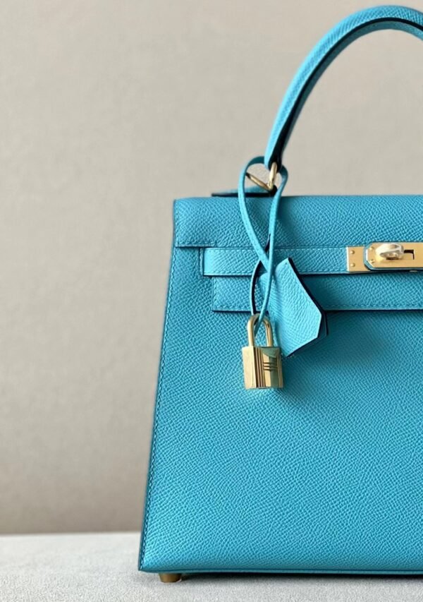 024617ac6e6dc8e Hermes Kelly Epsom P3 Candy blue Gold Hardware 25cm Full Handmade