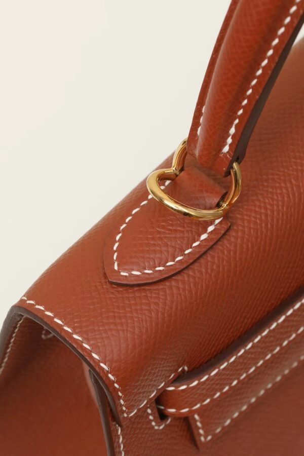 03c4db2a397d5d6 GPC Mode Kelly Epsom 4E Maple brown Gold Hardware 25cm Full Handmade Ghw