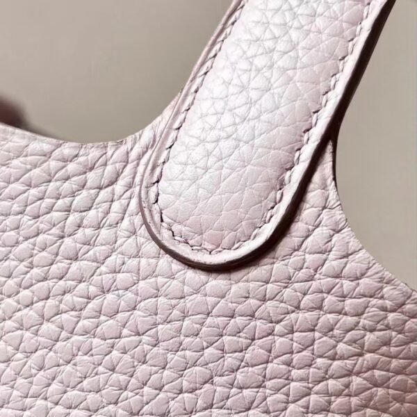 Hermes Picotin TC 09 Light Purple Pink Silver Hardware 18cm Full Handmade