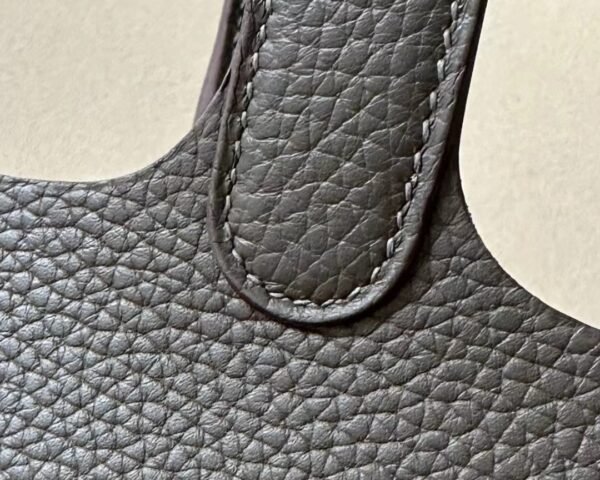 Hermès Picotin TC Leather 8F tinware grey Gold Hardware 18cm Full Handmade