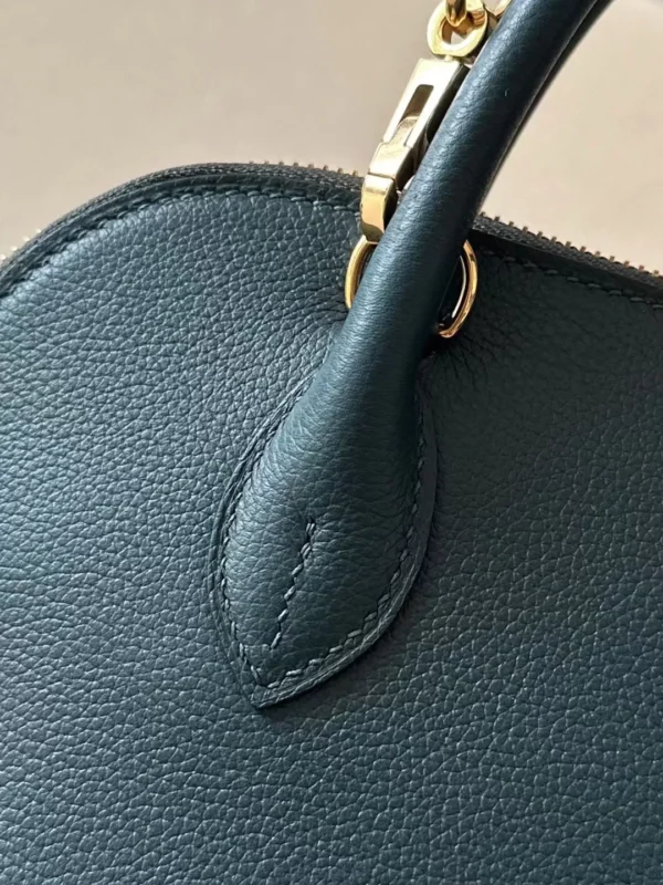 Hermès Bolide Evercolor 1T Dark green Gold Hardware 26cm Full Handmade