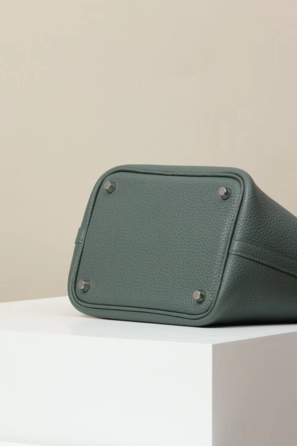 GPC Mode Picotin TC Leather CK63 Almond green Silver Hardware 18cm Full Handmade