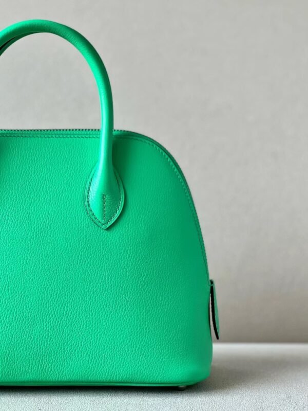 Hermes Bolide Evercolor 0Z fresh Green & 0S Light Green Silver Hardware 26cm Full Handmade