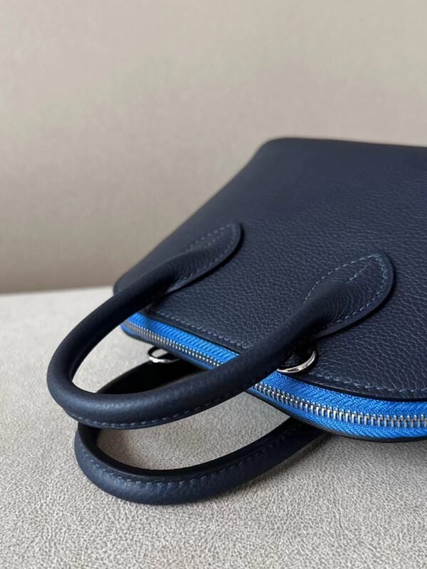 GPC Mode Mini Bolide evercolor 2Z Deep Blue & 71 Bright Blue & 90 Yellow Silver Hardware 18cm Full Handmade