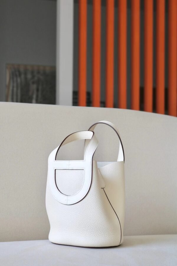 Hermes Picotin TC Leather Creamy White Gold Hardware 18cm Full Handmade