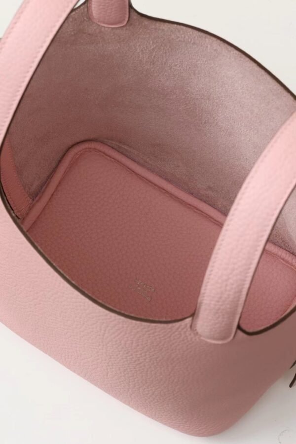 GPC Mode Picotin TC Leather 3Q Sakura Pink Silver Hardware 18cm Full Handmade