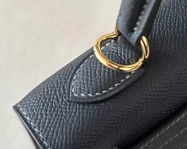 Hermès Kelly Epsom 88 Graphite grey Gold Hardware 25cm Full Handmade