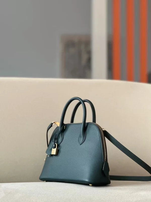 Hermès Bolide Evercolor 1T Dark green Gold Hardware 26cm Full Handmade