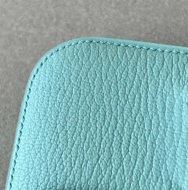 Hermes Constance Chevre 7v Candy Blue Silver Hardware 18cm Full Handmade