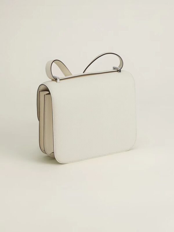 0af61e91ec1c141 GPC Mode CJ19-Constance Epsom Cream white Three-color button Silver Hardware 18cm Full Handmade