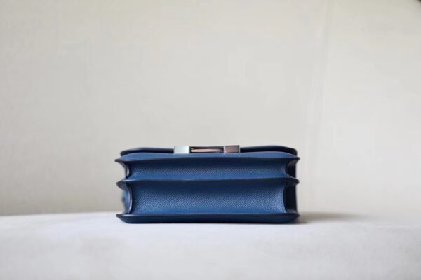 Hermès Constance Epsom R2 Agate blue enamel buckle Silver Hardware 18cm Full Handmade