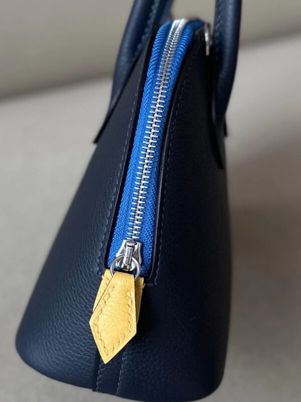 GPC Mode Mini Bolide evercolor 2Z Deep Blue & 71 Bright Blue & 90 Yellow Silver Hardware 18cm Full Handmade