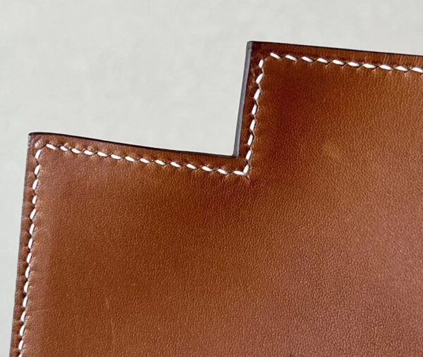 Hermes Kelly dance Barenia & canvas Golden Brown Silver Hardware 22cm Full Handmade