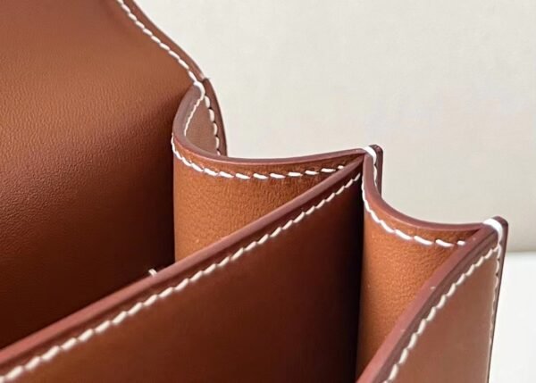 Hermes Constance Barenia CK37 Golden Brown Gold Hardware 18cm Full Handmade