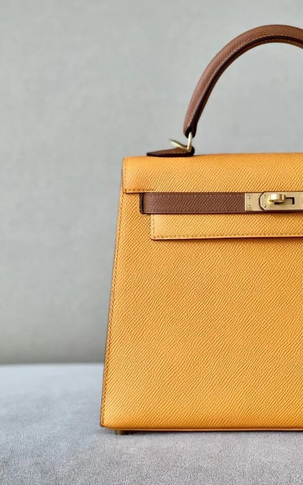 Hermes Kelly Epsom CK37 Golden Brown & 9V Yellow Gold Hardware 25cm Full Handmade