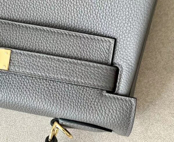 Hermes Kelly Togo CK18 Etoupe Grey Silver Hardware 28cm Full Handmade