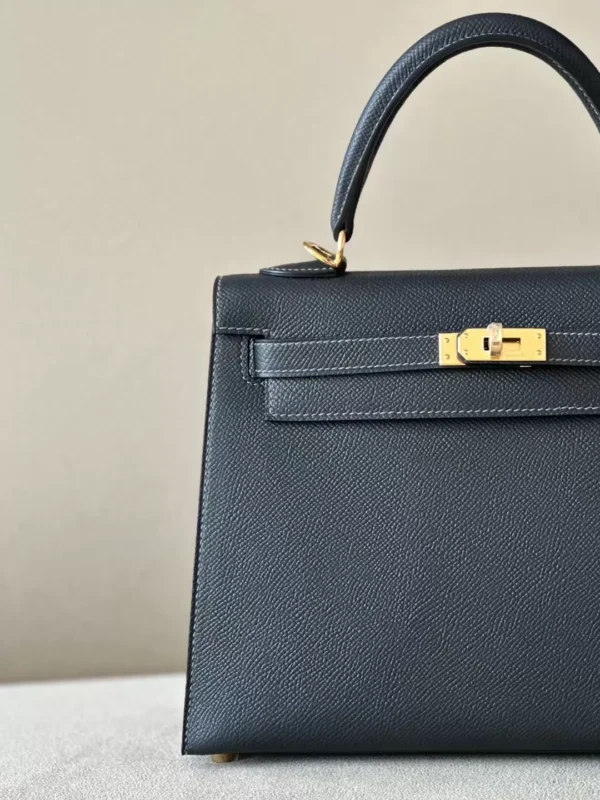 Hermès Kelly Epsom 88 Graphite grey Gold Hardware 25cm Full Handmade