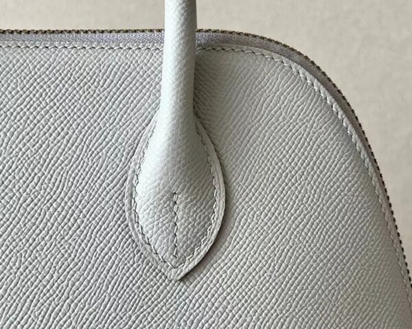 Hermes Bolide Epsom Pearl grey & Pink Gold Hardware 26cm Full Handmade