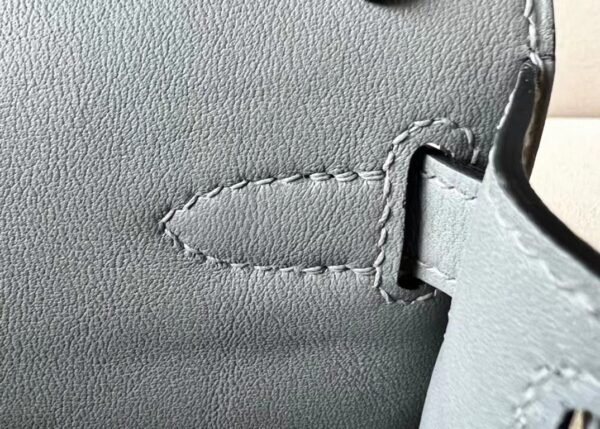 Hermes Mini Jypsiere Evercolor OL Grey Gold Hardware 23cm Full Handmade