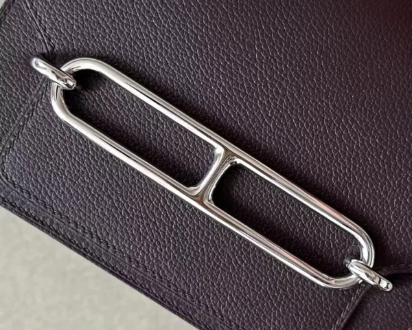 122002436a314f3-jpg Hermès Roulis Evercolor OG Brownish Red Silver Hardware 19cm Full Handmade