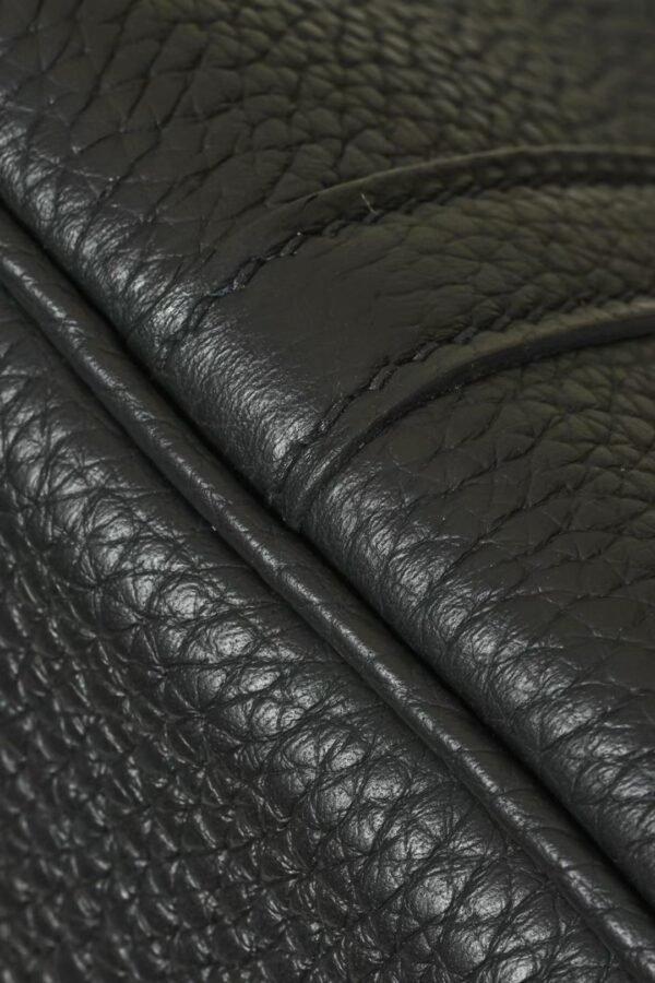 12a651944f8ca9f-1 GPC Mode Picotin TC Leather CK89 Black Silver Hardware 18cm Full Handmade