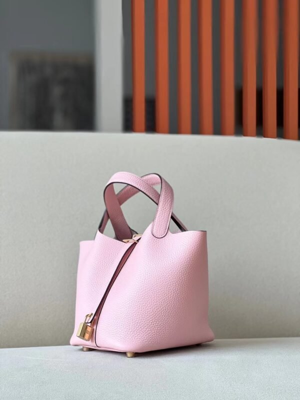 12d8778fbd5bec2 Hermes Picotin TC 3Q sakura pink Gold Hardware 18cm Full Handmade