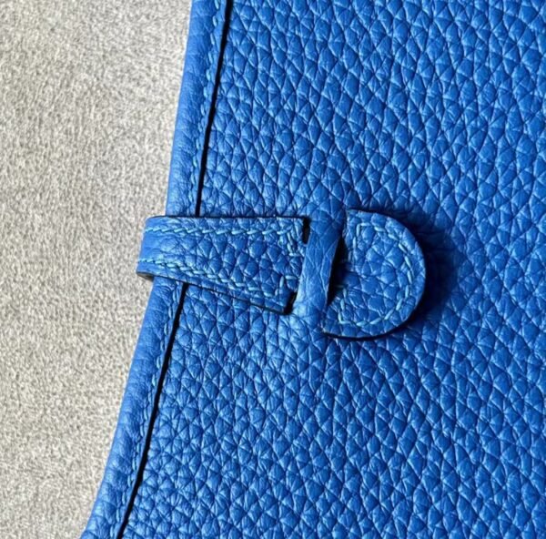 Hermes Evelyne TC Leather 08 Bright Blue Silver Hardware 17cm Full Handmade