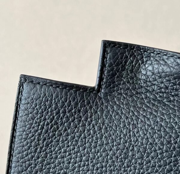 Hermes Kelly Togo CK89 Black Silver Hardware 25cm Full Handmade