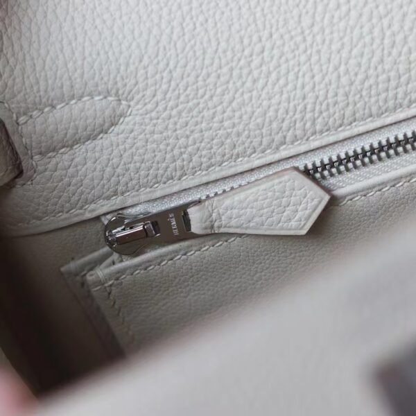 GPC Mode Kelly Togo CK10 Cream White Silver Hardware 25cm Full Handmade