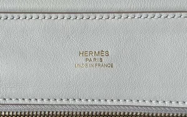 Hermes Kelly 2424 Evercolor & Swift Leather 80 Pearl grey Gold Hardware 21cm Full Handmade