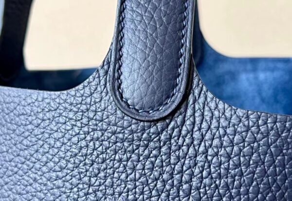 Hermes Picotin TC 3Y Deep Blue Silver Hardware 18cm Full Handmade