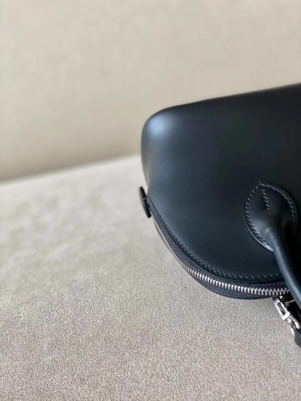 197a0ed6a565863 Hermes Mini Bolide Box CK89 Black Silver Hardware 18cm Full Handmade