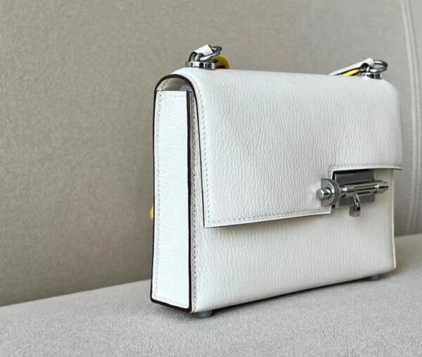 1a803feb808dc1b Hermes Verrou chain Chevre I2 Creamy White Silver Hardware 17cm Full Handmade
