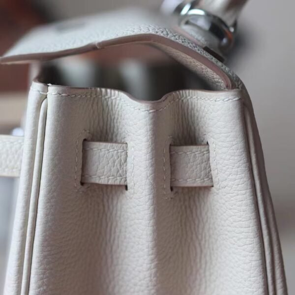 GPC Mode Kelly Togo CK10 Cream White Silver Hardware 25cm Full Handmade