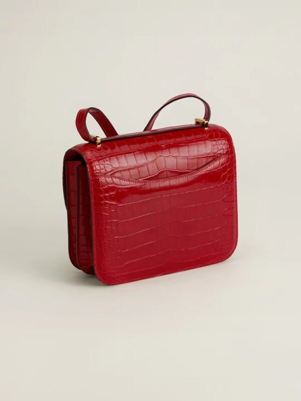 GPC Mode CJ19-Constance Shiny Alligator Ferrari red Gold Hardware 18cm Full Handmade