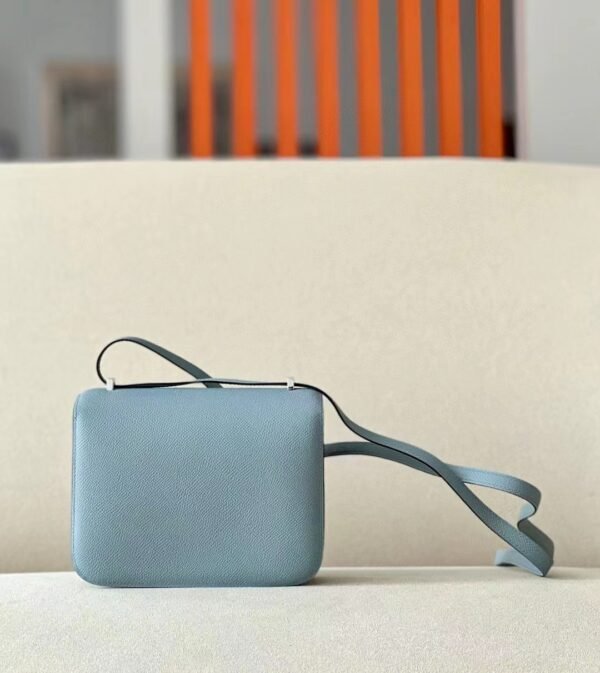 Hermes Constance epsom J7 Linen blue Silver Hardware 18cm Full Handmade