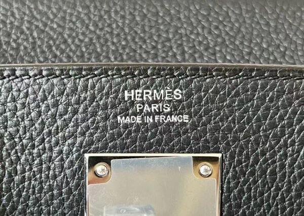 Hermes Kelly Hacados Togo CK89 Black Silver Hardware 18cm Full Handmade
