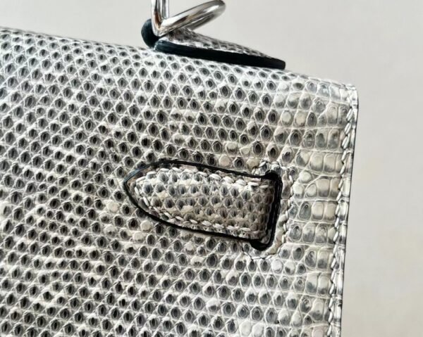 Hermes Kelly Lizard 01 Himalaya primary colour Silver Hardware 25cm Full Handmade