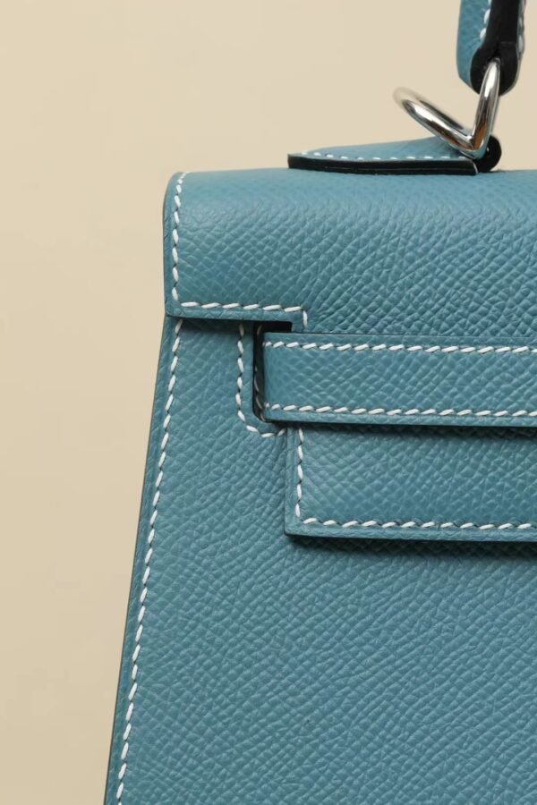 GPC Mode Kelly Epsom D2 New denim blue Silver Hardware 25cm Full Handmade