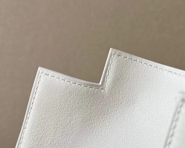 Hermès Kelly dance Swift 01 Pure White Silver Hardware 22cm Full Handmade