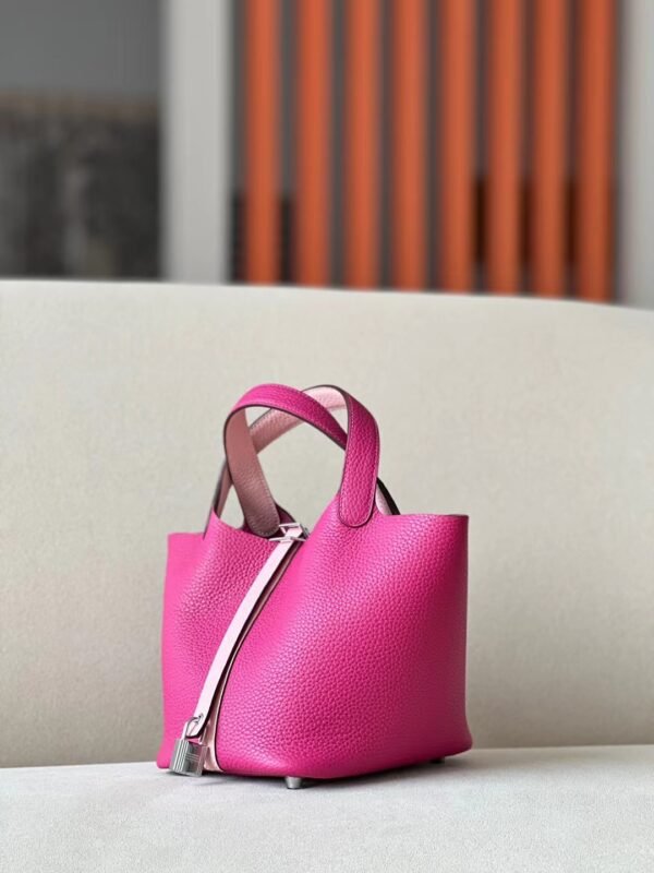 21105b8e5d5cfaf Hermes Picotin TC L3 Rose Purple & 3Q sakura pink Silver Hardware 18cm Full Handmade