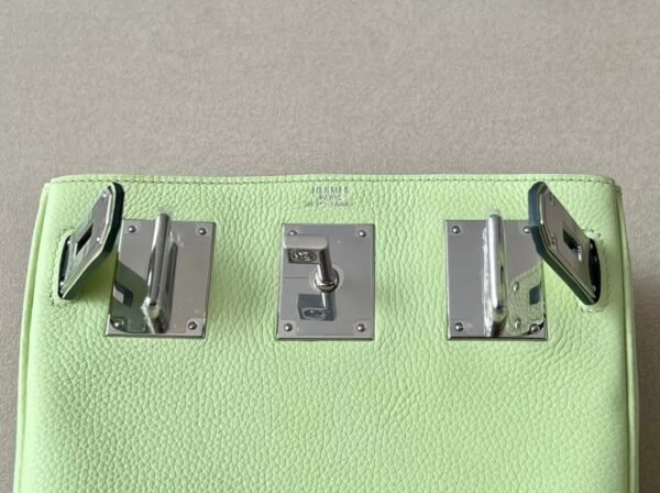 Hermes Kelly hac a dos Togo Y6 Fresh green Silver Hardware 22cm Full Handmade
