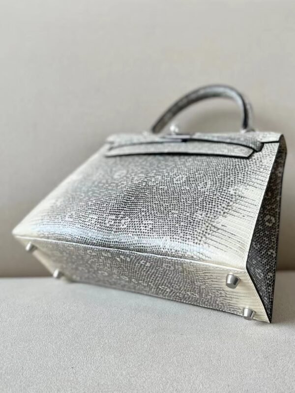 Hermes Kelly Lizard 01 Himalaya primary colour Silver Hardware 25cm Full Handmade