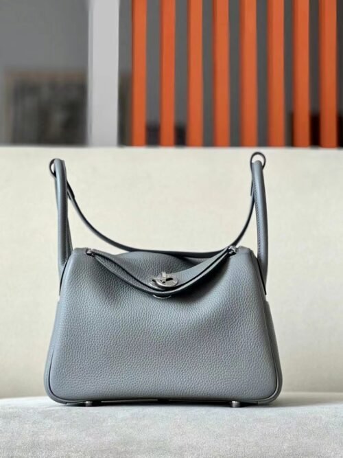 Hermes Lindy Togo Gull grey Silver Hardware 26cm Full Handmade