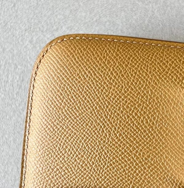 2390fabbaa2c945 Hermes Constance Epsom 2S Sesame color Yellow Buckle Silver Hardware 23cm Full Handmade