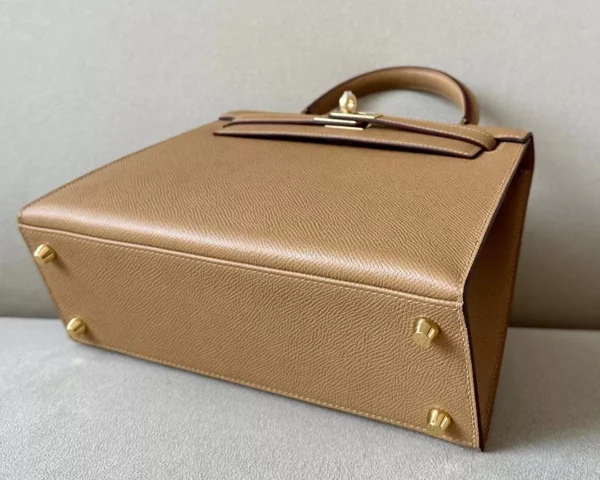 Hermès Kelly Epsom 4B Biscuit Khaki Gold Hardware 25cm Full Handmade
