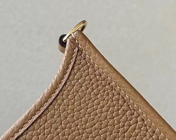 Hermès mini Evelyne TC OM Tea Khaki Gold Hardware 17cm Full Handmade