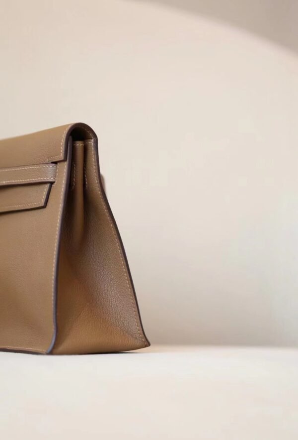 Hermes Kelly dance evercolor Do Deep Etoupe Brown Silver Hardware 22cm Full Handmade