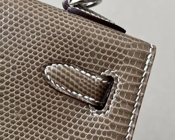 24c90ee27b2fb7e-jpg Hermès Kelly wild Lizard 17 Twine grey Silver Hardware 25cm Full Handmade